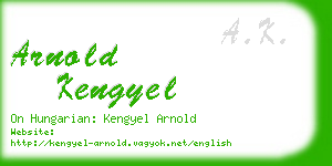 arnold kengyel business card